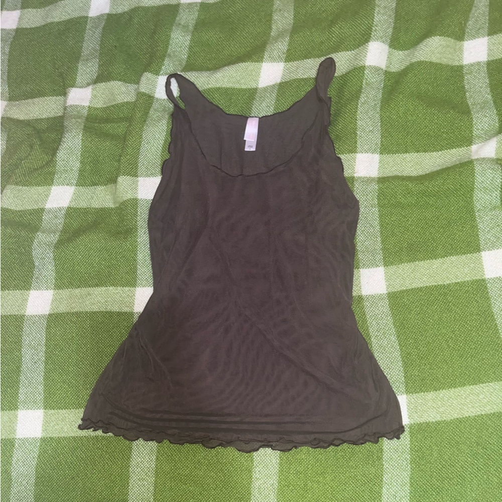 Victoria's Secret Black Lace-Trimmed Tank